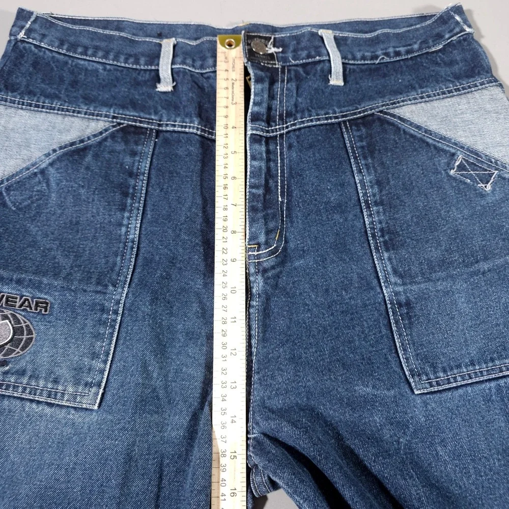 Wu Wear Jeans Mens 38x32 (Fits 37x30)‎ Blue Baggy 90s Hip Hop Streetwear Denim